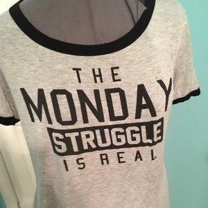 NWOT/NEVER WORN plus size Monday ringer graphic T